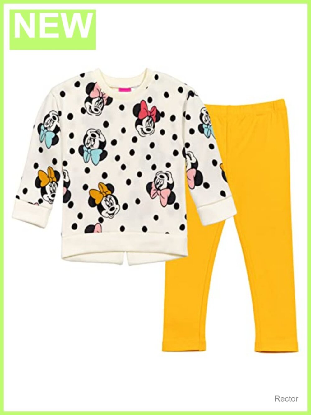 Disney Minnie Mouse Fleece Sweatshirt & Leggings Outfit Set Girls Toddler